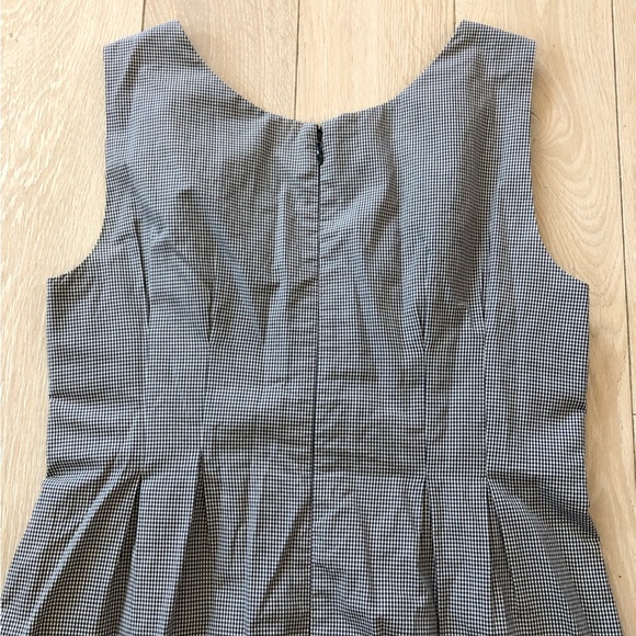 Lida Baday Gingham V Neck Dress in Black & White Size 4 - Picture 7 of 13